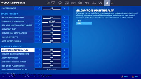Platforms Guide for Fortnite:Cross-Platform Play, Image vis Epic Games