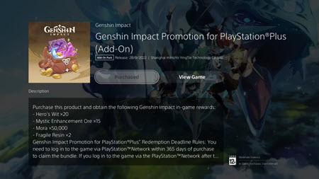 PlayStation Requirements for Genshin Impact, Image via: HoYoverse